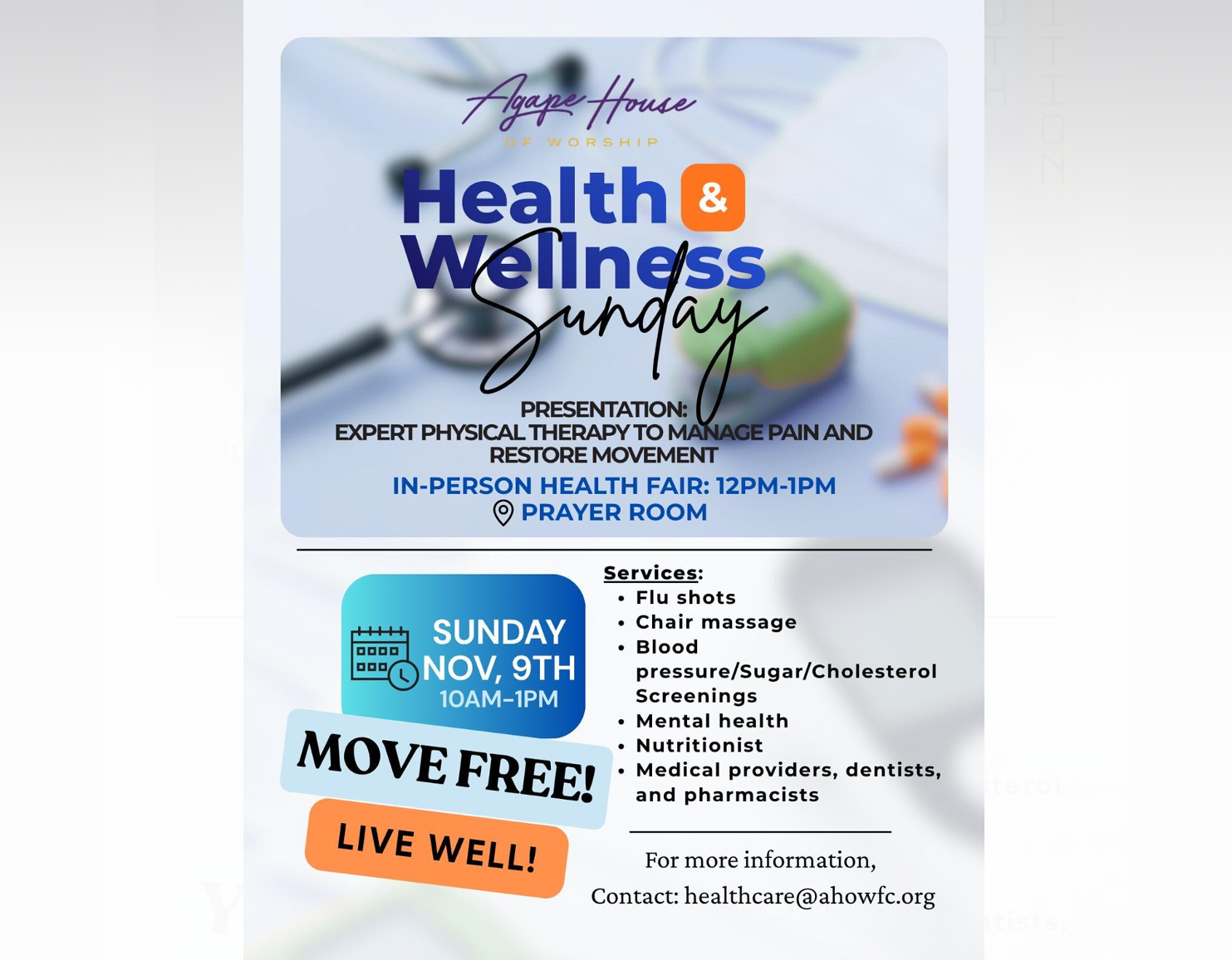 Health and Wellness Sunday