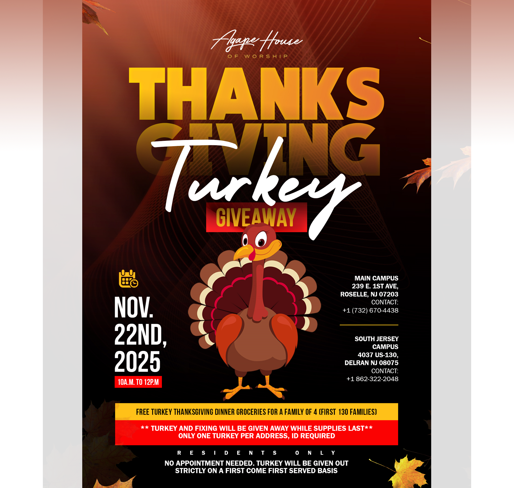 Thanksgiving Turkey Giveaway